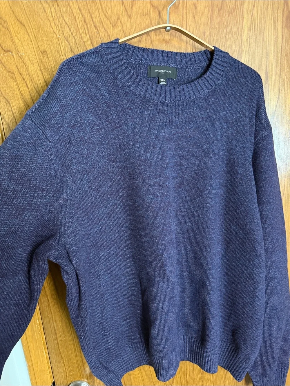 Banana Republic Men's Crewneck Sweater - Deep Navy & Purple
